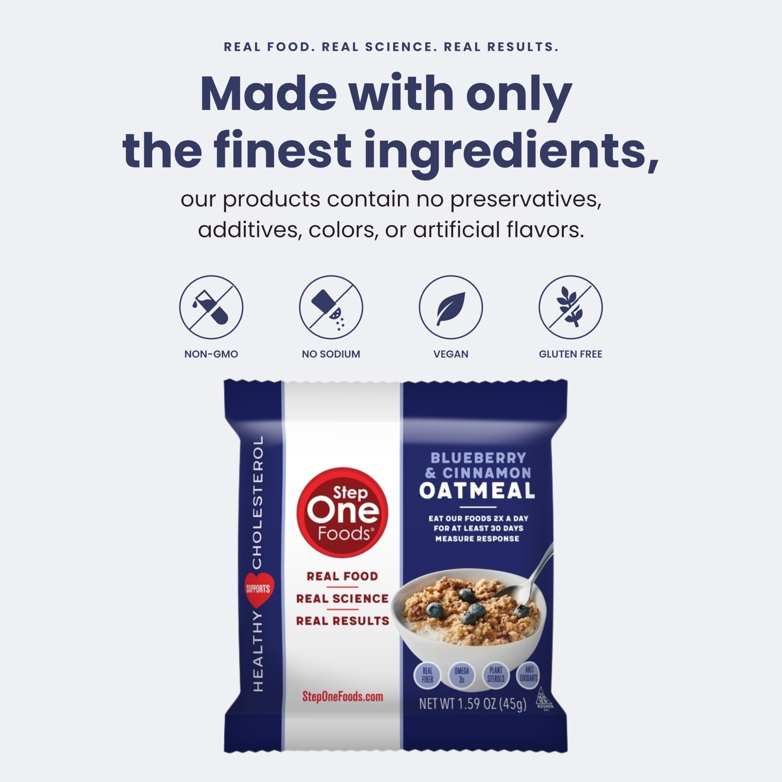 Step One gluten-free vegan label confirms allergen-friendly, plant-based option.