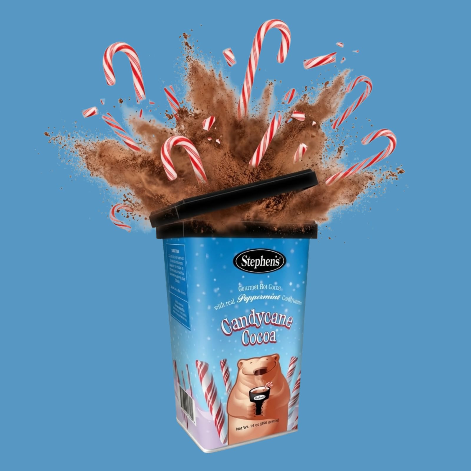 Stephen's brand logo image reinforces premium holiday chocolate moments.