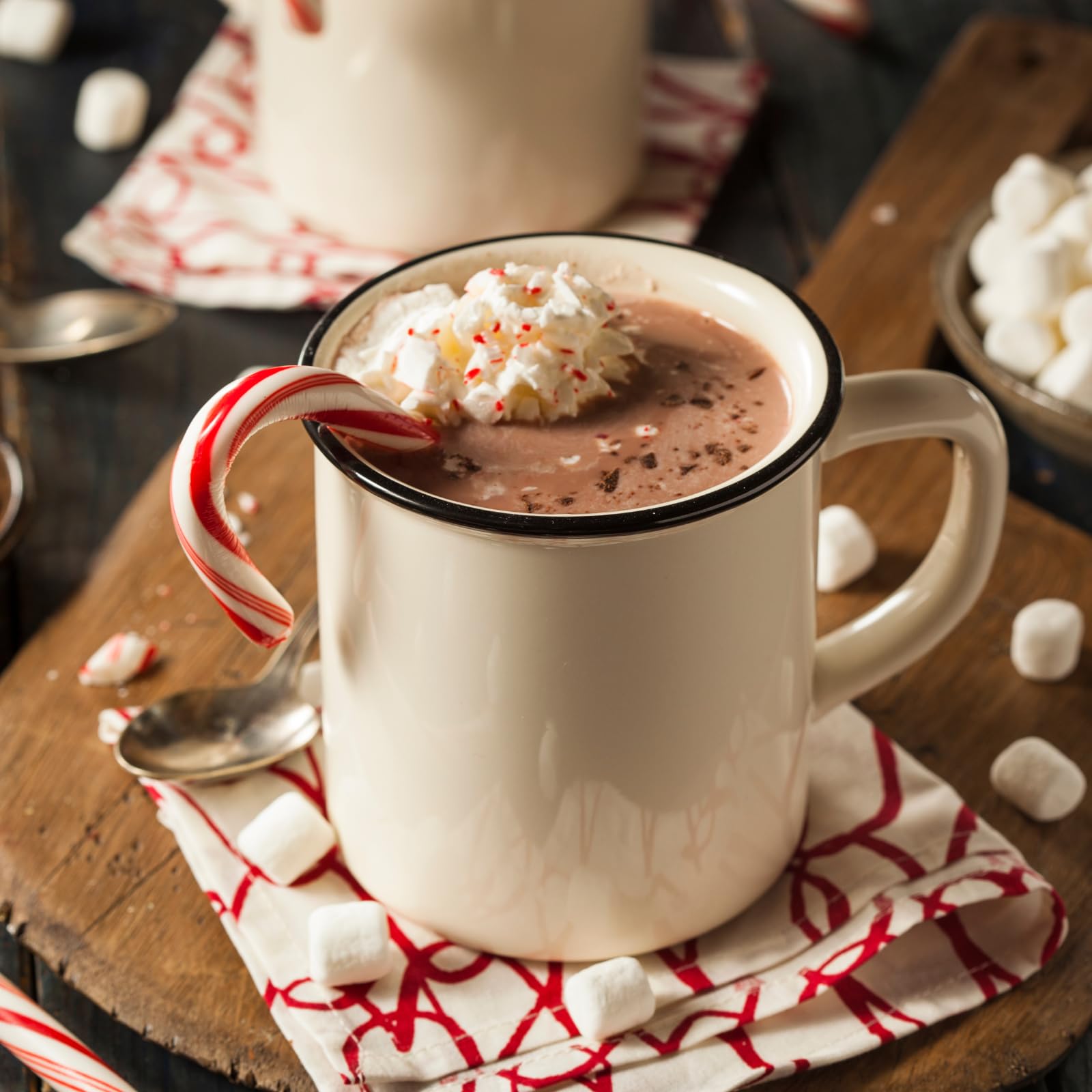 Stephen's candycane hot cocoa gift-pack suggests a thoughtful seasonal treat.