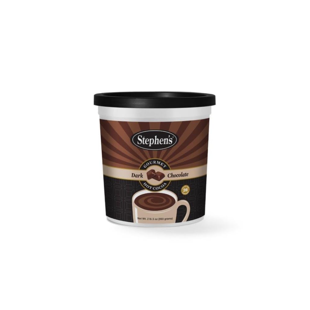 Stephen's Gourmet Hot Cocoa pack offering rich chocolate flavor for cozy evenings.