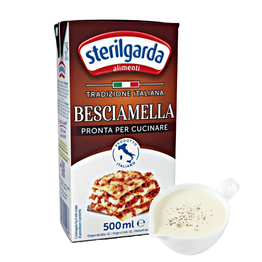 Sterilgarda Bechamel Sauce bottle shows ready-to-use silky base for quick meals.