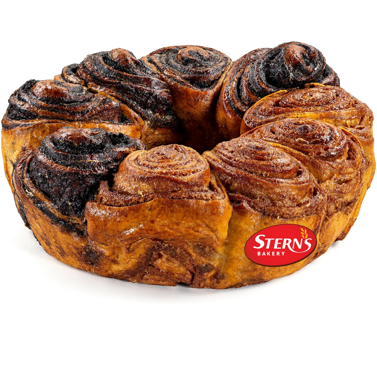 Sterns Bakery Artisan Babka half chocolate swirl ideal for celebrations and gifting.