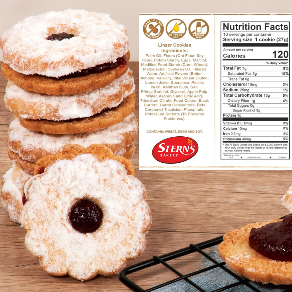 Stern's Bakery bite-size linzer cookies, individually wrapped for gifting