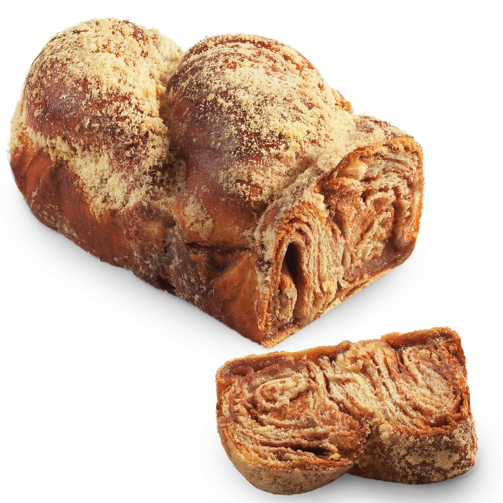 Stern's Bakery Cinnamon Babka whole loaf on display, ideal for sharing with tea