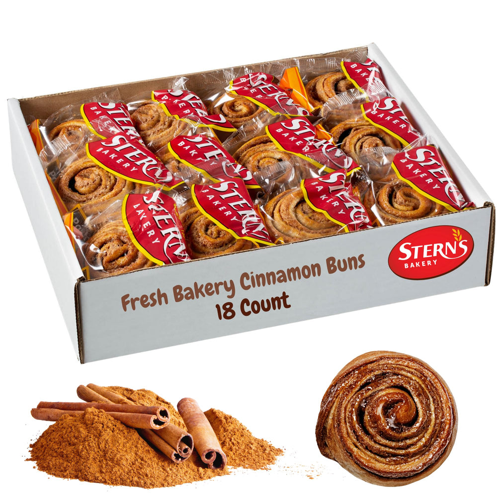 Stern's Bakery cinnamon buns pack, perfect for a quick breakfast