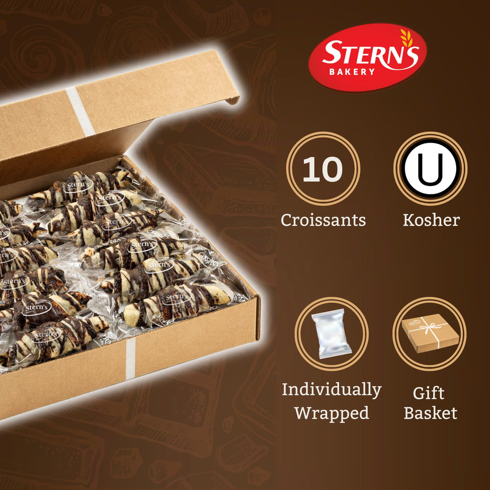 Flaky chocolate pastry from Stern's Bakery with a sugar-free filling