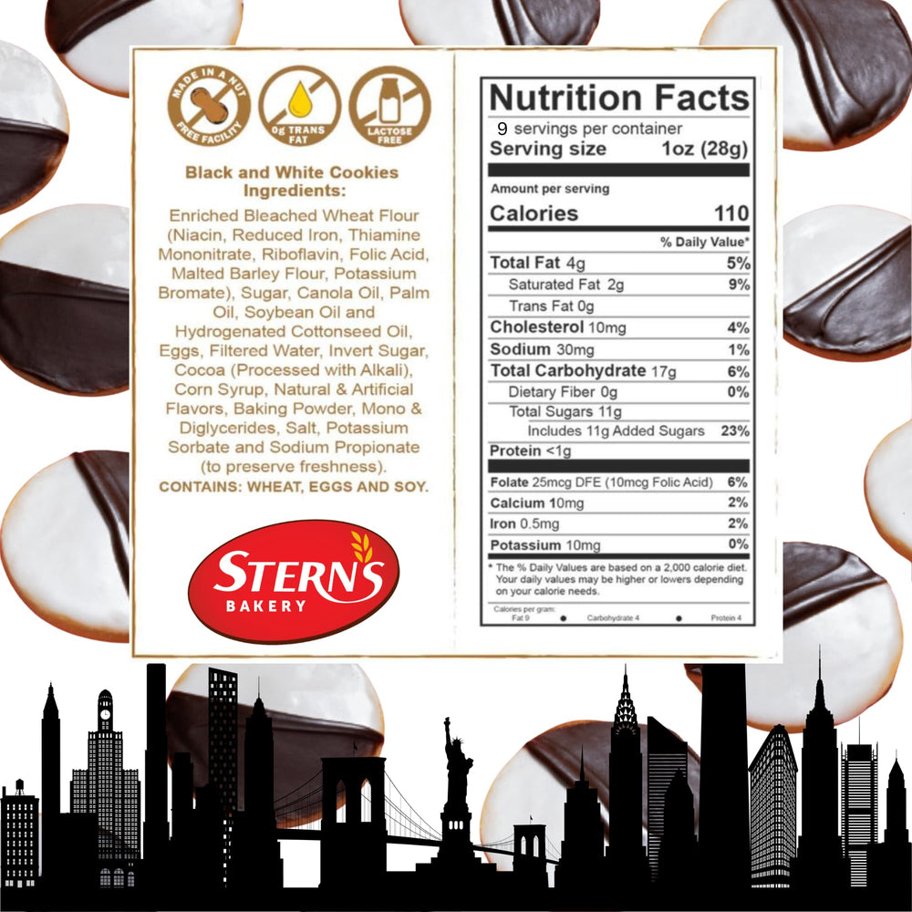 Stern's Bakery gift box showing 9-count cookies, ready for gifting
