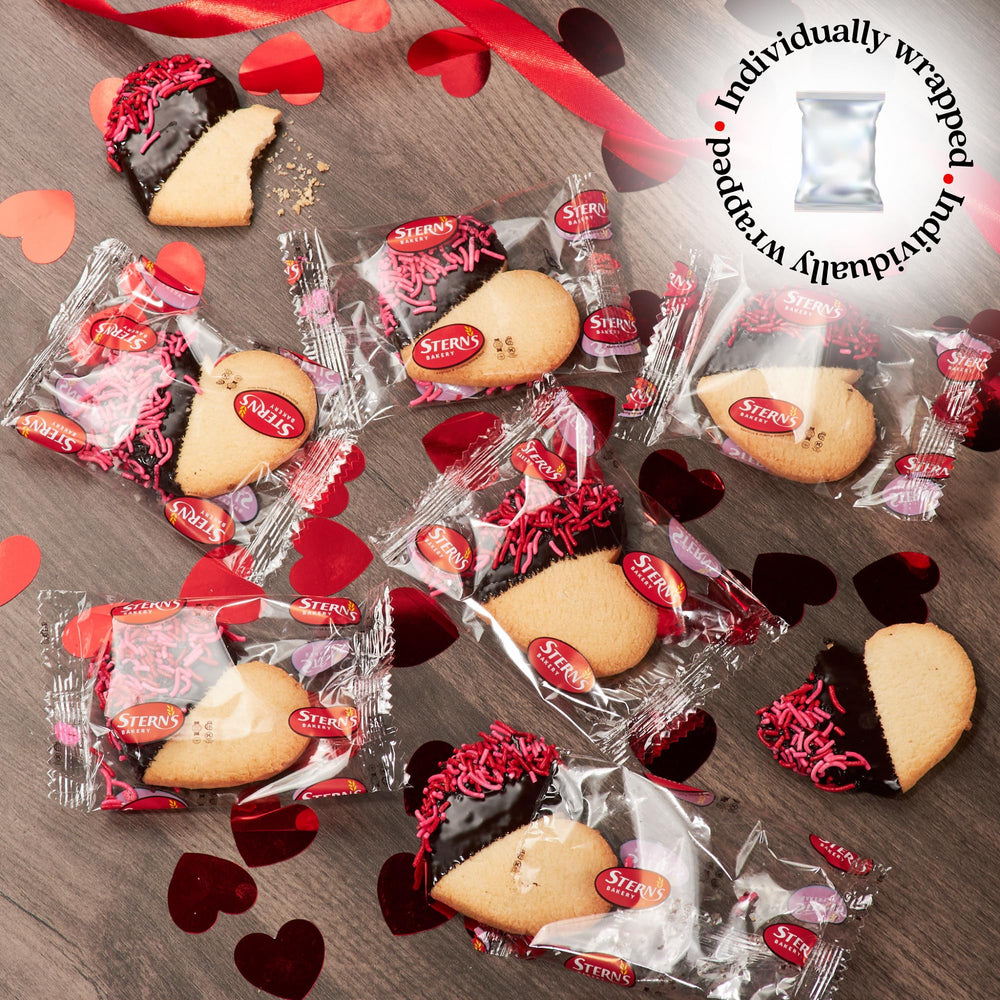 Stern's Bakery heart cookies with gift message option for a personal touch