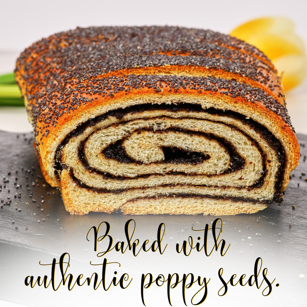 Stern's Bakery Poppy Seed Cake nut-free facility ensures allergy-friendly options.