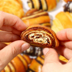 Stern's Bakery rugelach pastries in a jar display for easy snacking