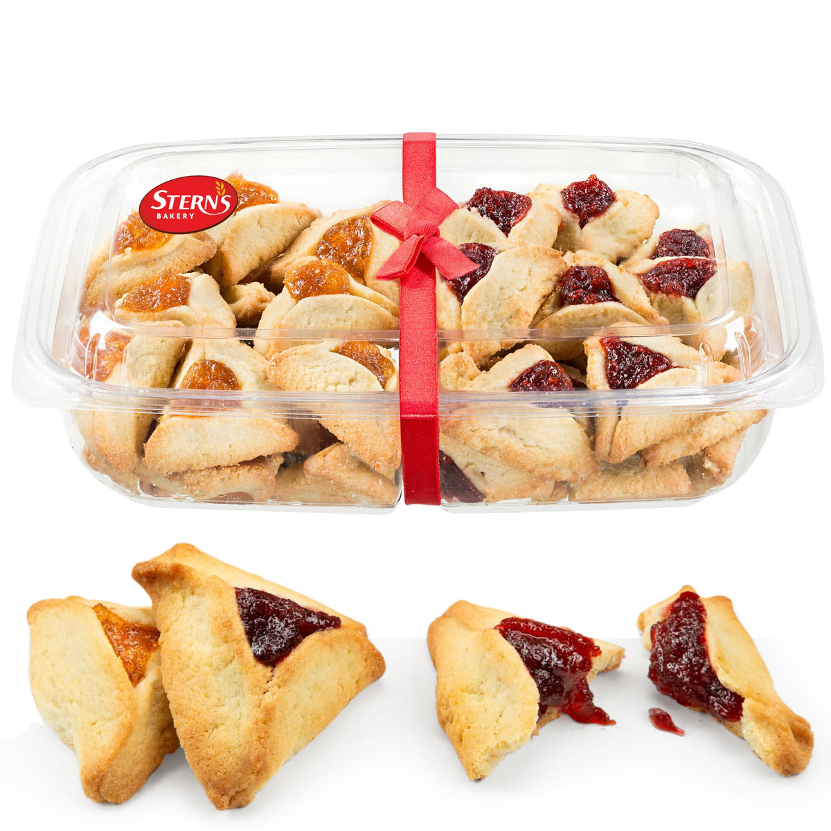 Stern's Bakery shortbread triangles with apricot raspberry filling for inviting gifts