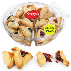 Stern's Bakery hamentaschen raspberry filling cookies for Purim celebrations.