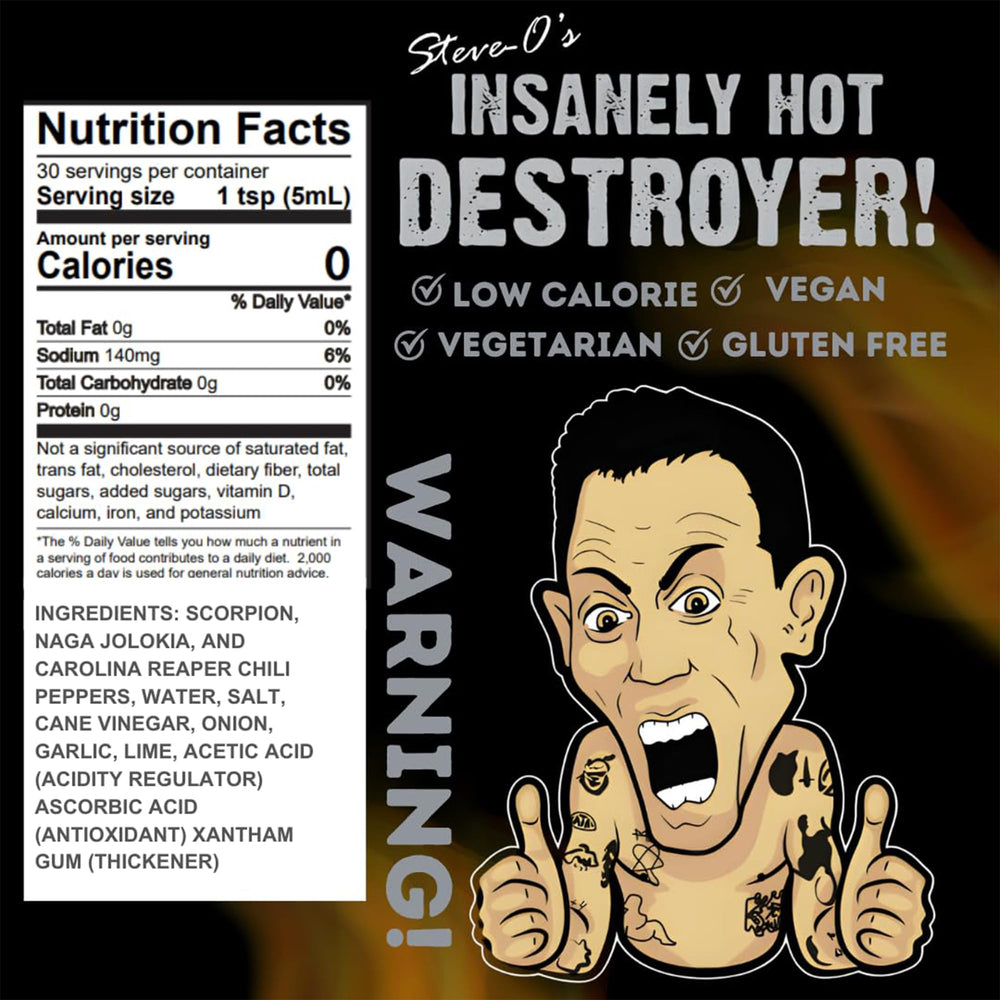 Steve-O's Destroyer bottle top close-up showcasing vibrant label
