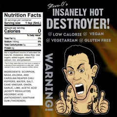 Steve-O's Destroyer bottle top close-up showcasing vibrant label