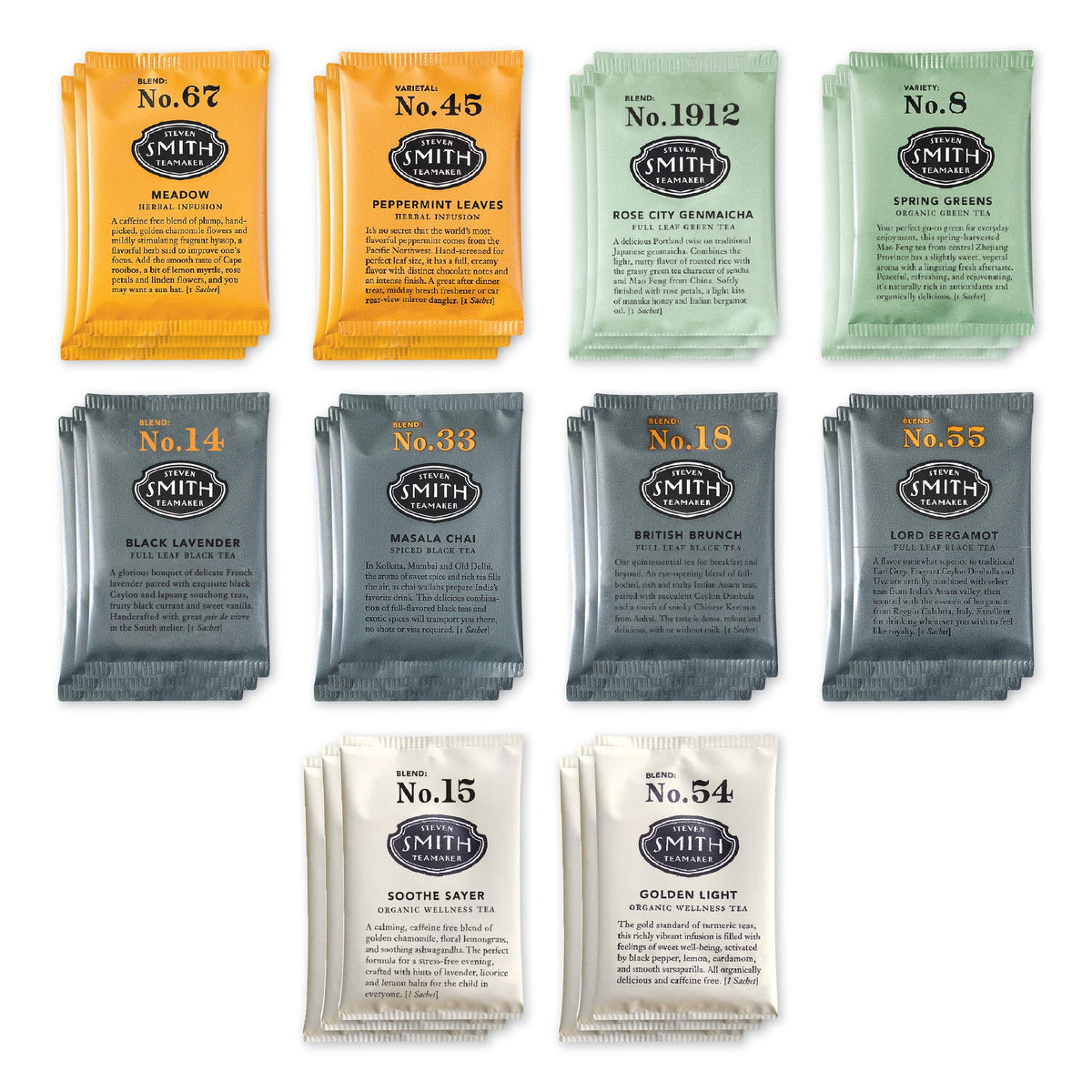 Steven Smith Teamaker Amazon Exclusive Variety Pack black tea sachets for a premium daily ritual.