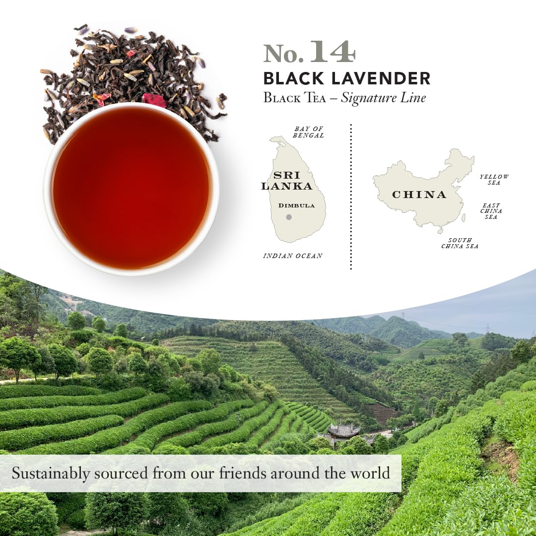 Steven Smith Teamaker Black Lavender No.14 lavender bloom emphasizing floral scent