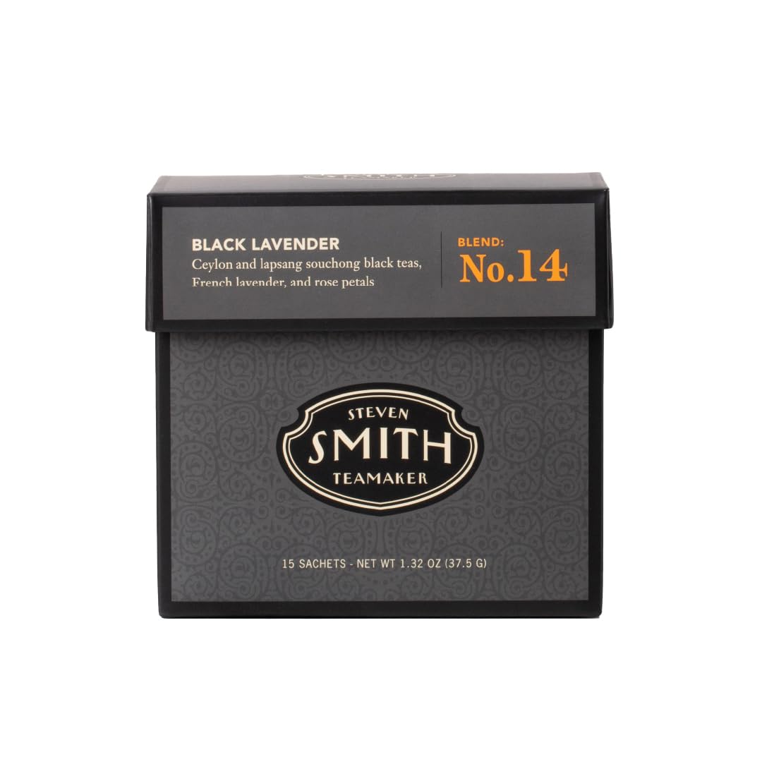 Steven Smith Teamaker Black Lavender No.14 packaging front with elegant branding