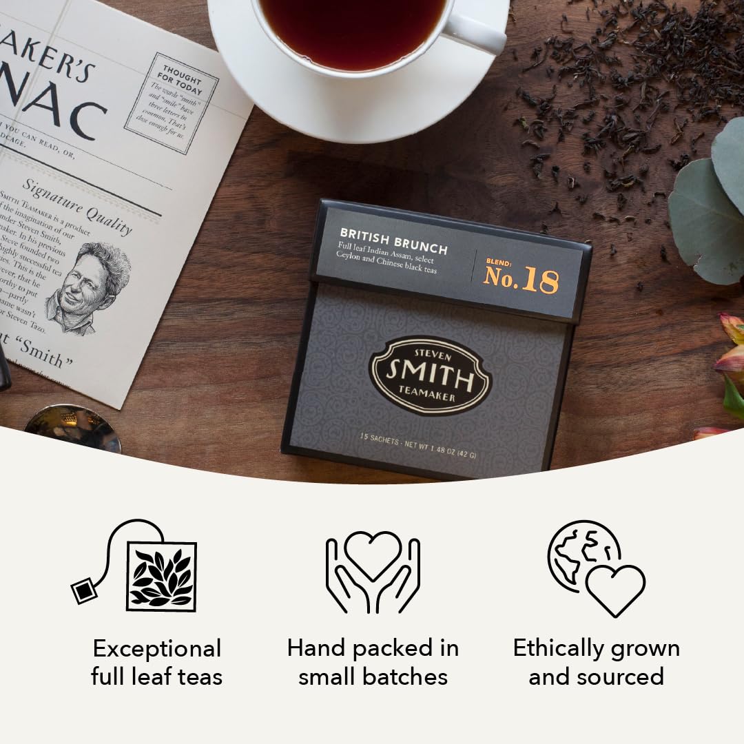 Close-up of the British Brunch No. 18 box highlighting craftsmanship and branding.