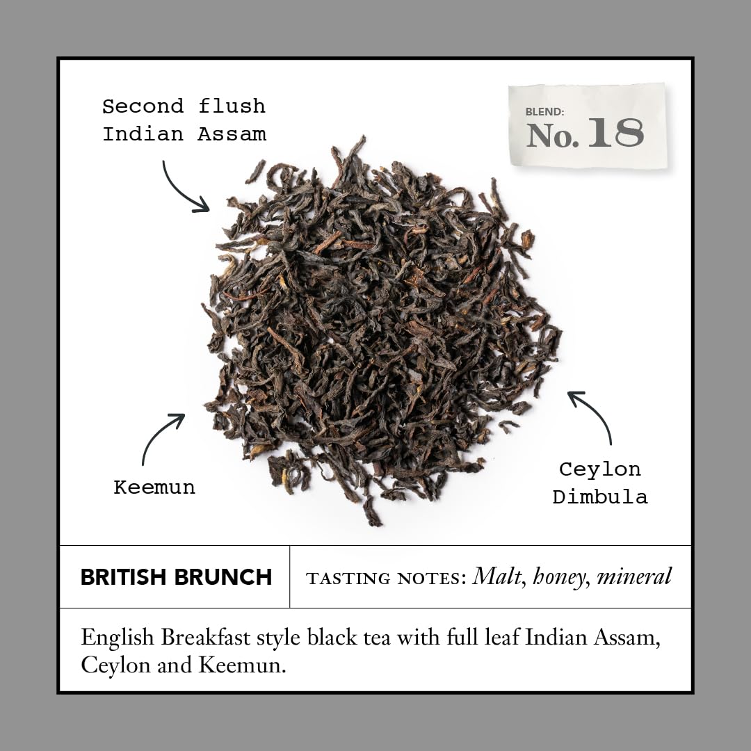 Full-leaf black tea sachets by Steven Smith Teamaker ready for a flavorful cup.