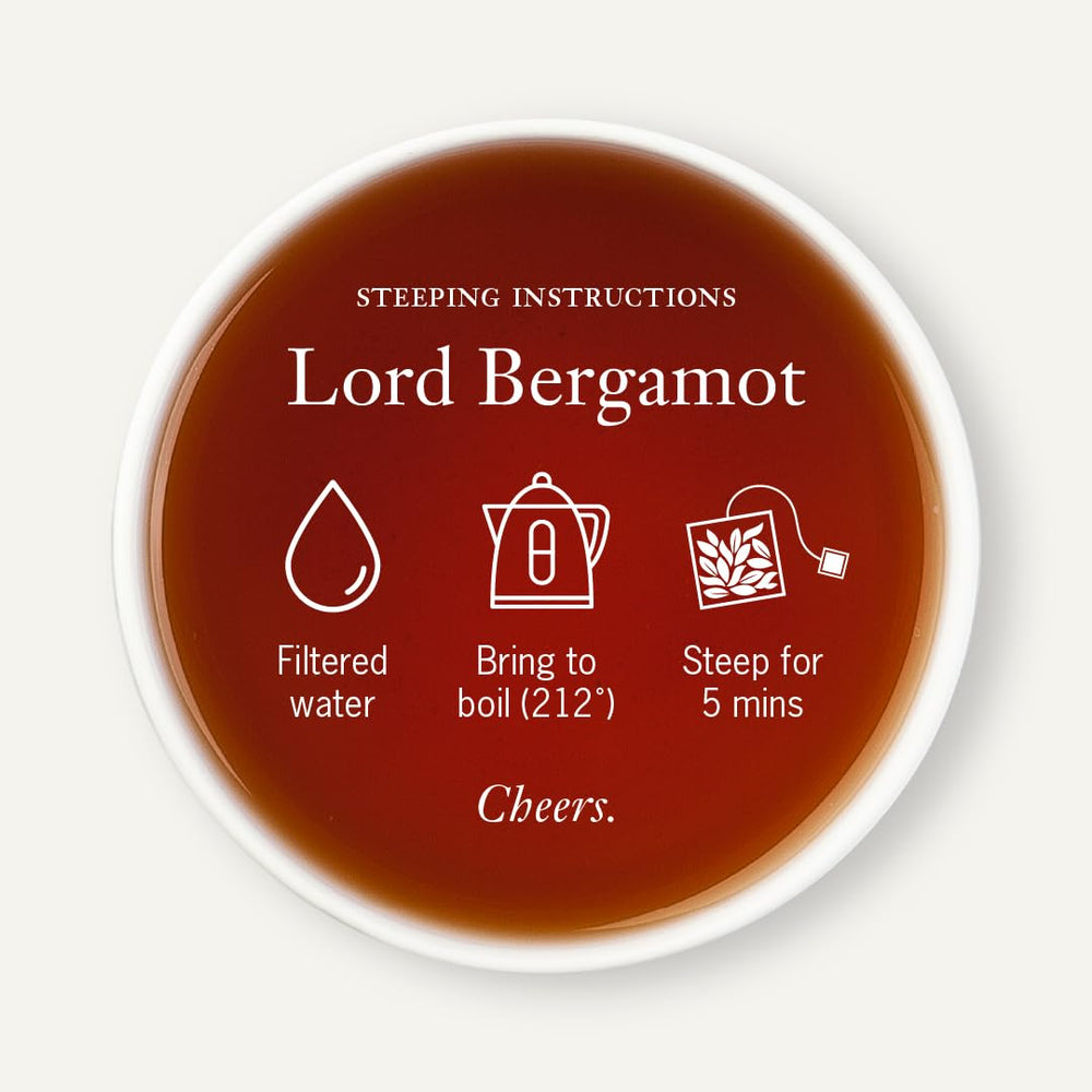 A steaming cup of Lord Bergamot No. 55 for a caffeinated afternoon lift.
