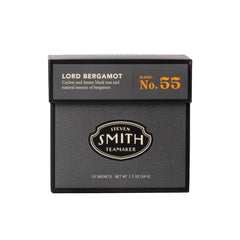 Steven Smith Teamaker Lord Bergamot No. 55 tea bag releasing citrus aroma for a refined afternoon.