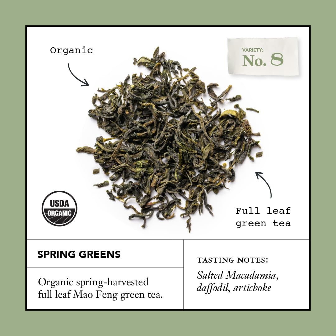 Steven Smith Teamaker Mao Feng green tea leaves showing bright vegetal notes