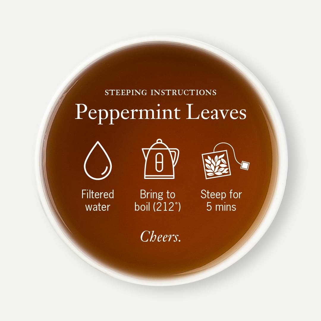 Sustainably grown Peppermint Leaves No. 45 tea in eco-friendly packaging