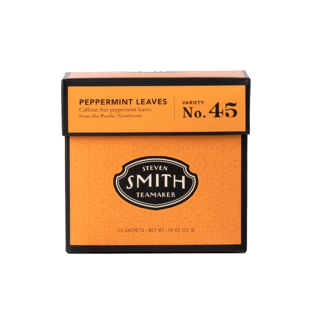 Steven Smith Teamaker Peppermint Leaves No. 45 tea bag pack with full peppermint flavor