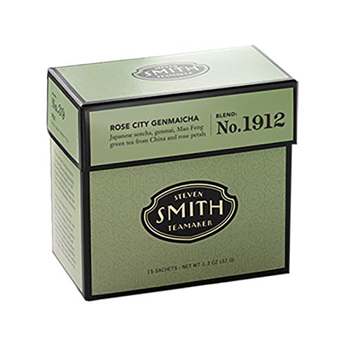 Steven Smith Teamaker Rose City Genmaicha No. 1912 features toasted rice with sencha depth