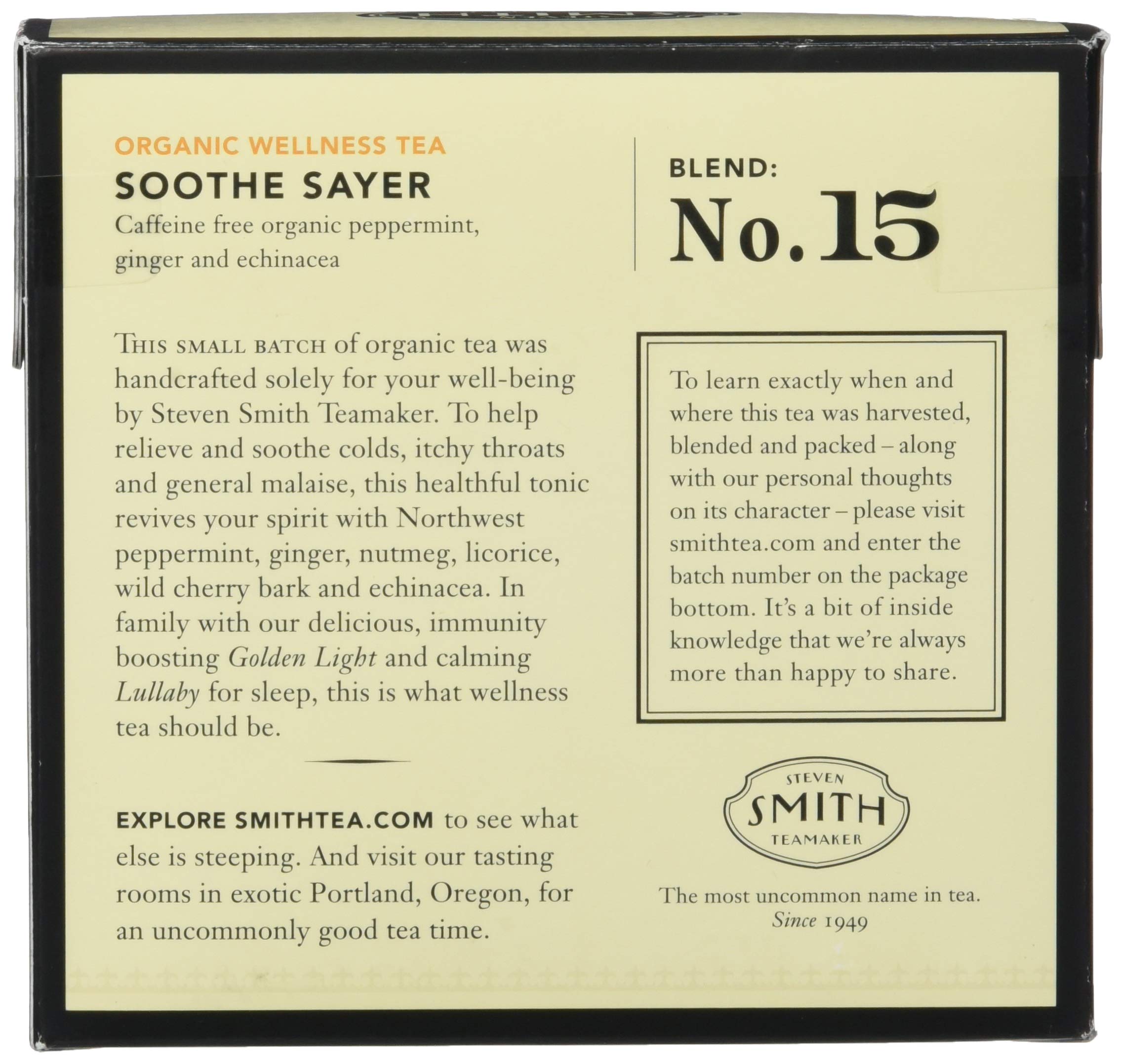 Brewing No. 15 tea in a cup reveals peppermint and ginger aroma.