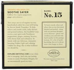 Brewing No. 15 tea in a cup reveals peppermint and ginger aroma.
