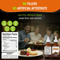 Stevia Select English Toffee Drops pour demonstrates precise sweetness control in beverages