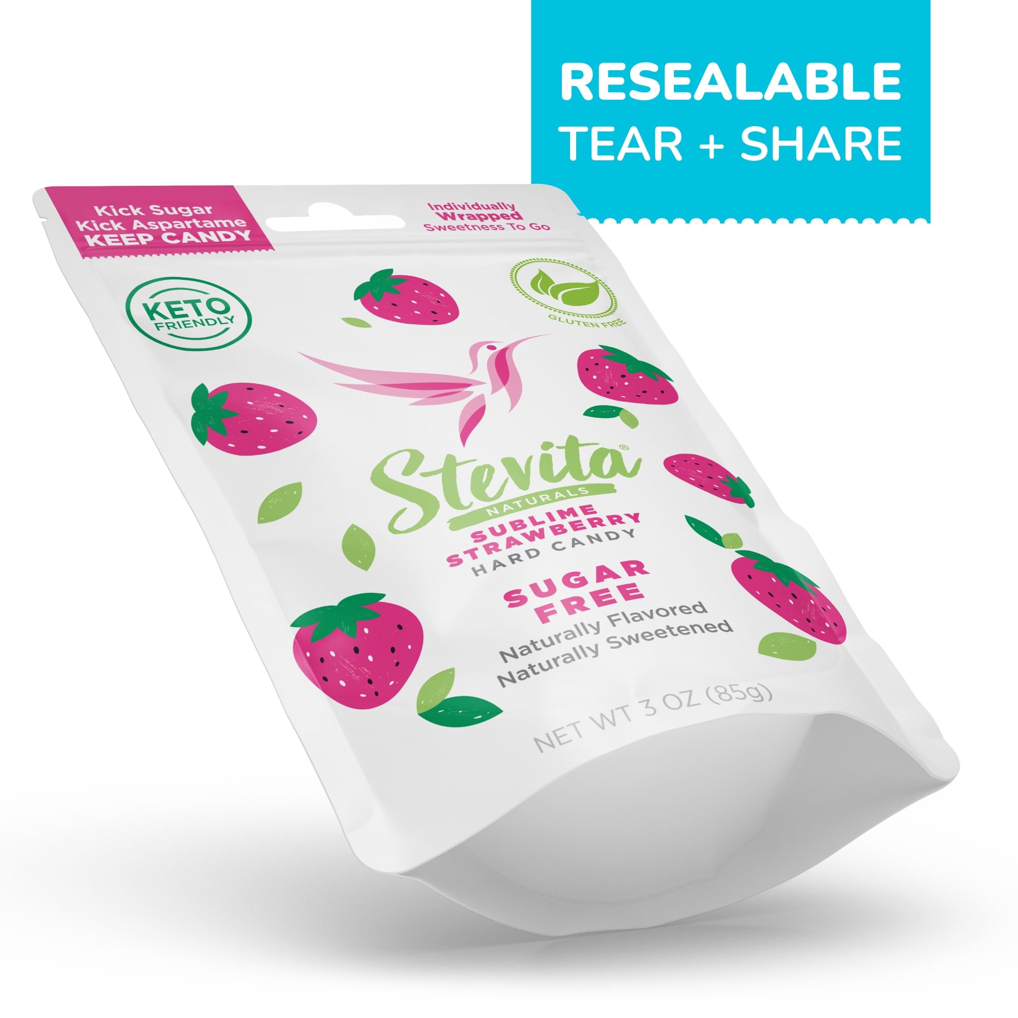 Isomalt-based sugar-free texture ideal for quick, crave-satisfying treats.