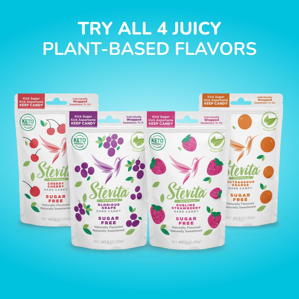 Stevita on-the-go snack setup for quick, sugar-free sweetness.