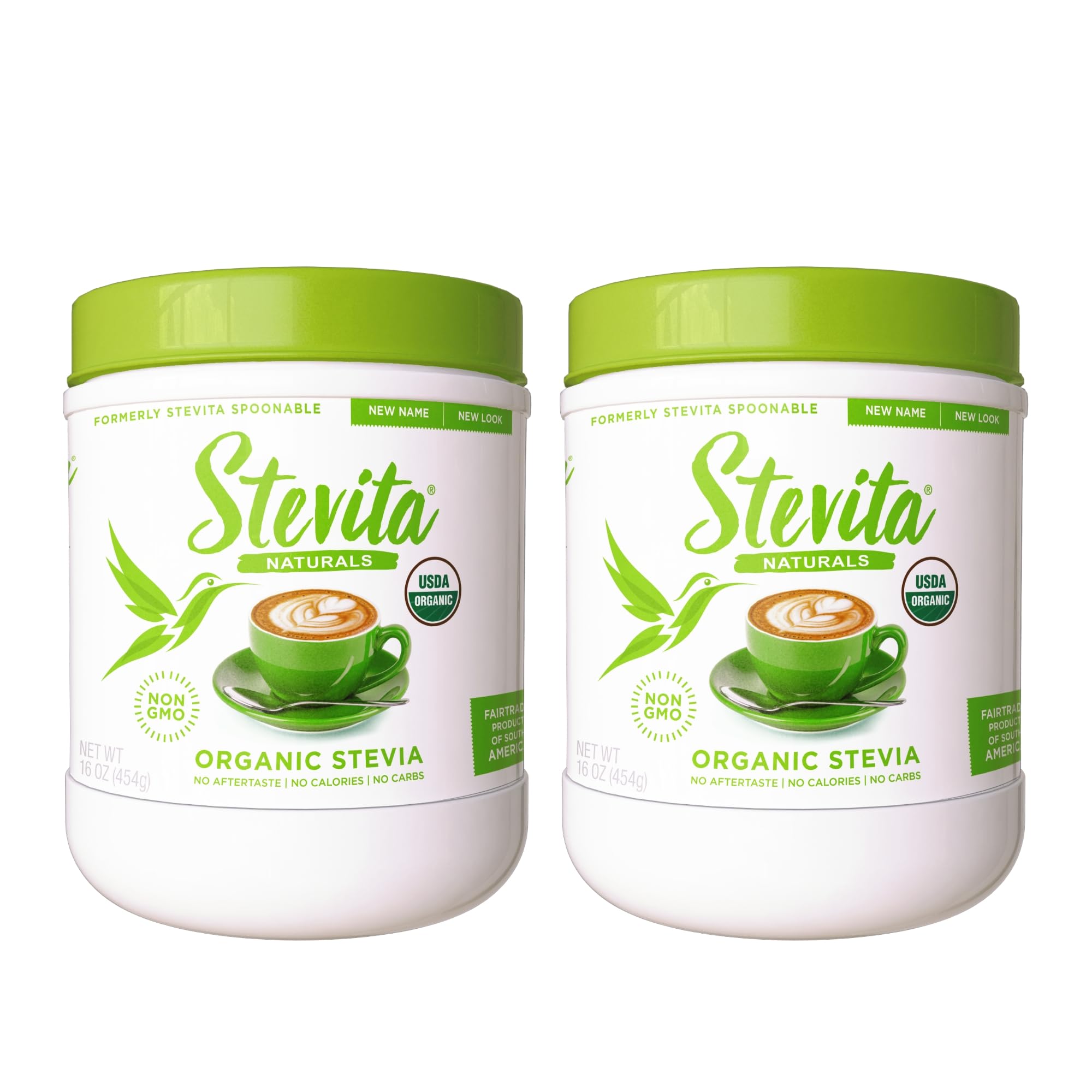 Stevita Organic Stevia-Erythritol jar with zero-calorie sweetness ideal for recipes