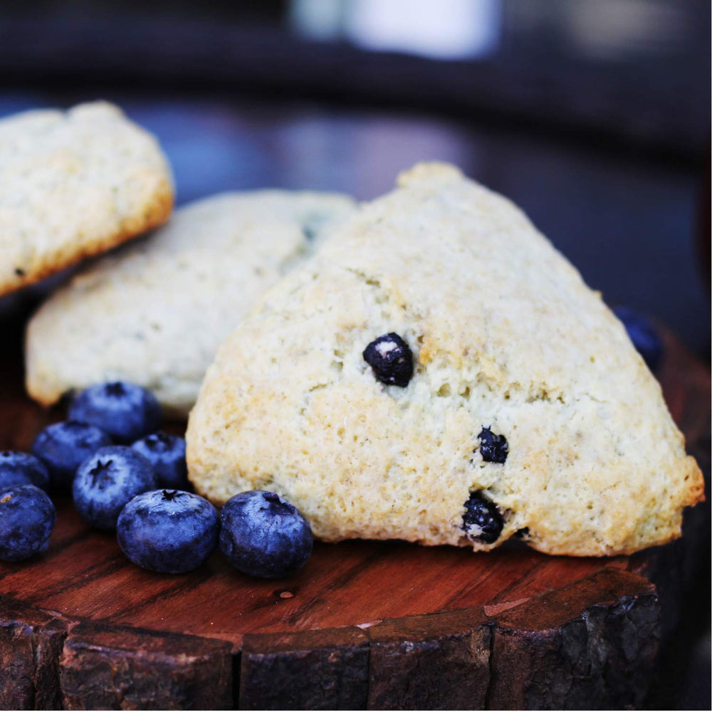 Sticky Fingers Bakeries scone mix water addition ready for a fast bake.