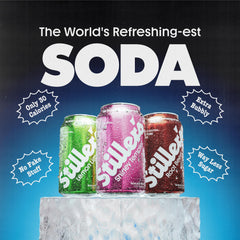 Stillers soda bubbles close-up showcasing natural ingredients and effervescence.