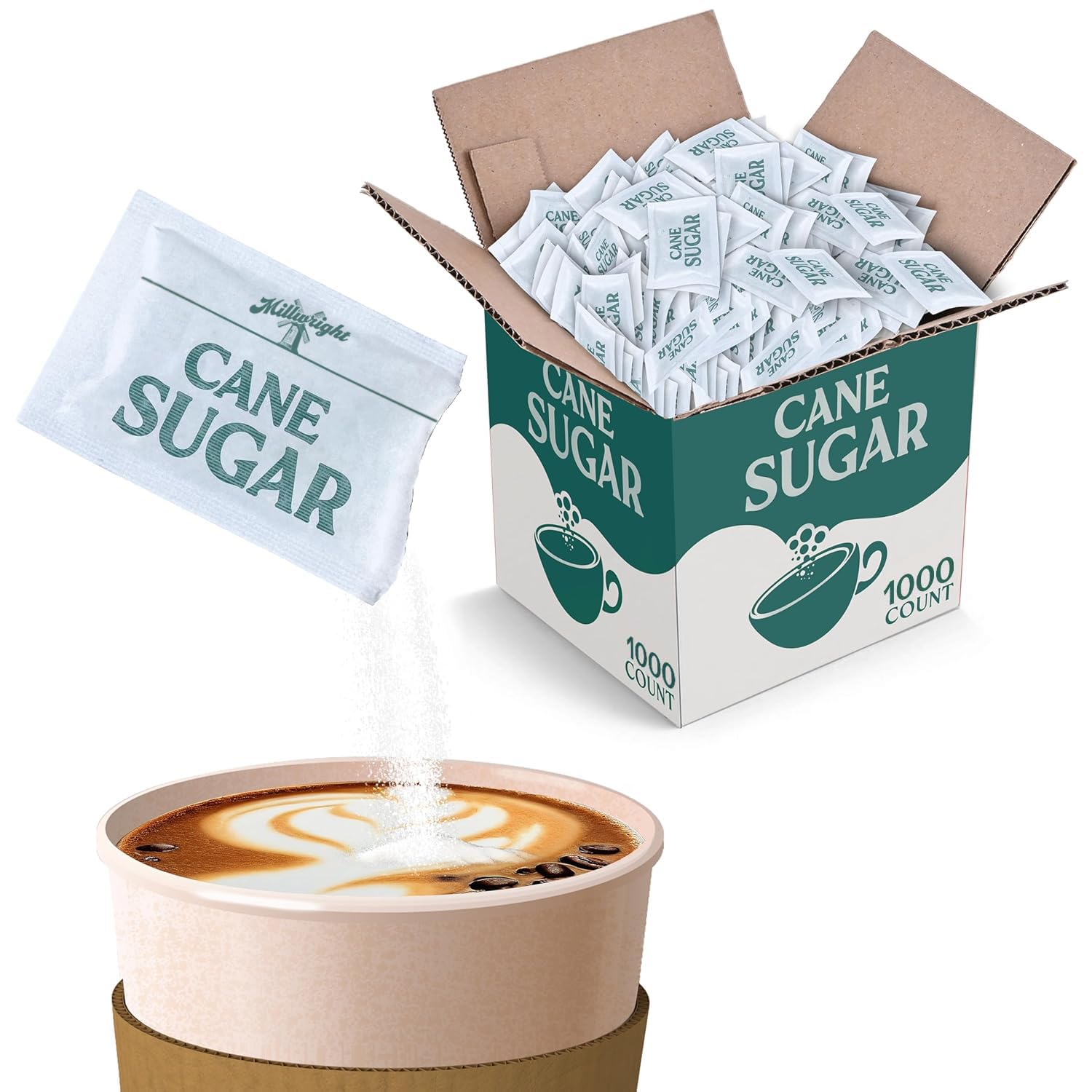 Stock Your Home bulk white sugar packets for busy cafes and offices.