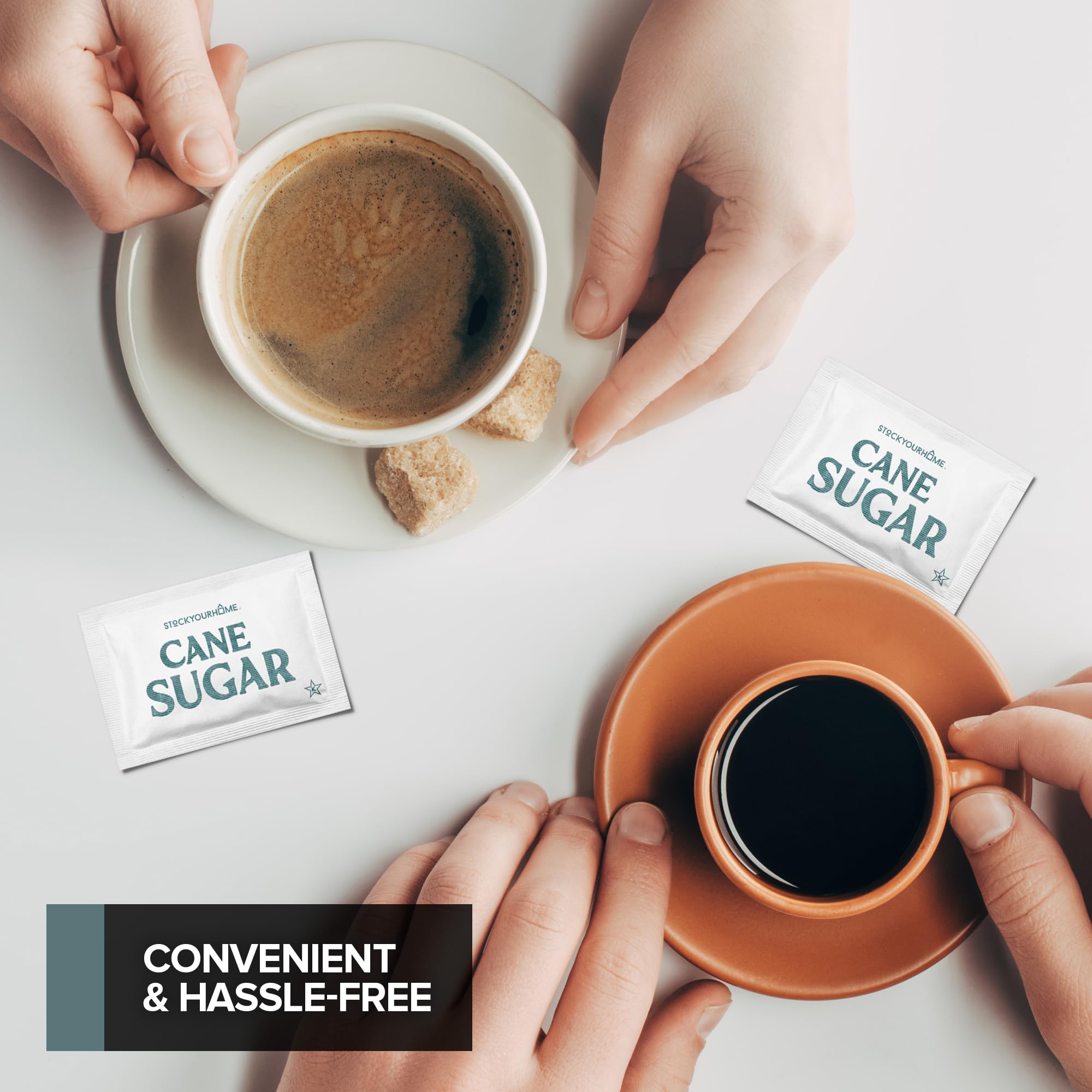 Stock Your Home office breakroom sugar packets keep beverages ready.
