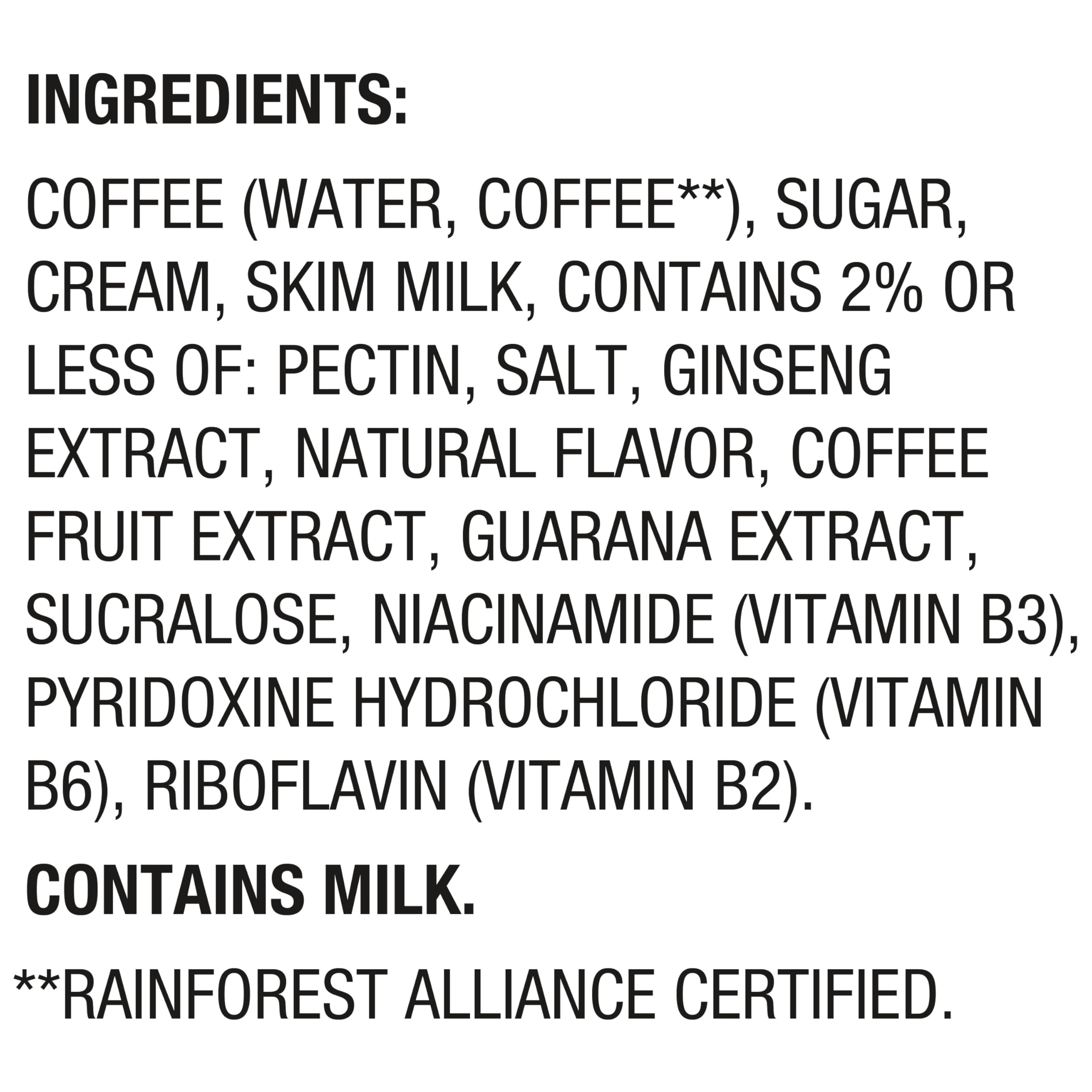 Label closeup on STOK can showcasing Rainforest Alliance beans
