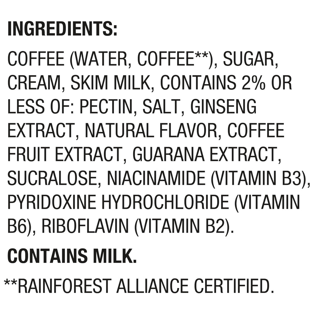 Label closeup on STOK can showcasing Rainforest Alliance beans