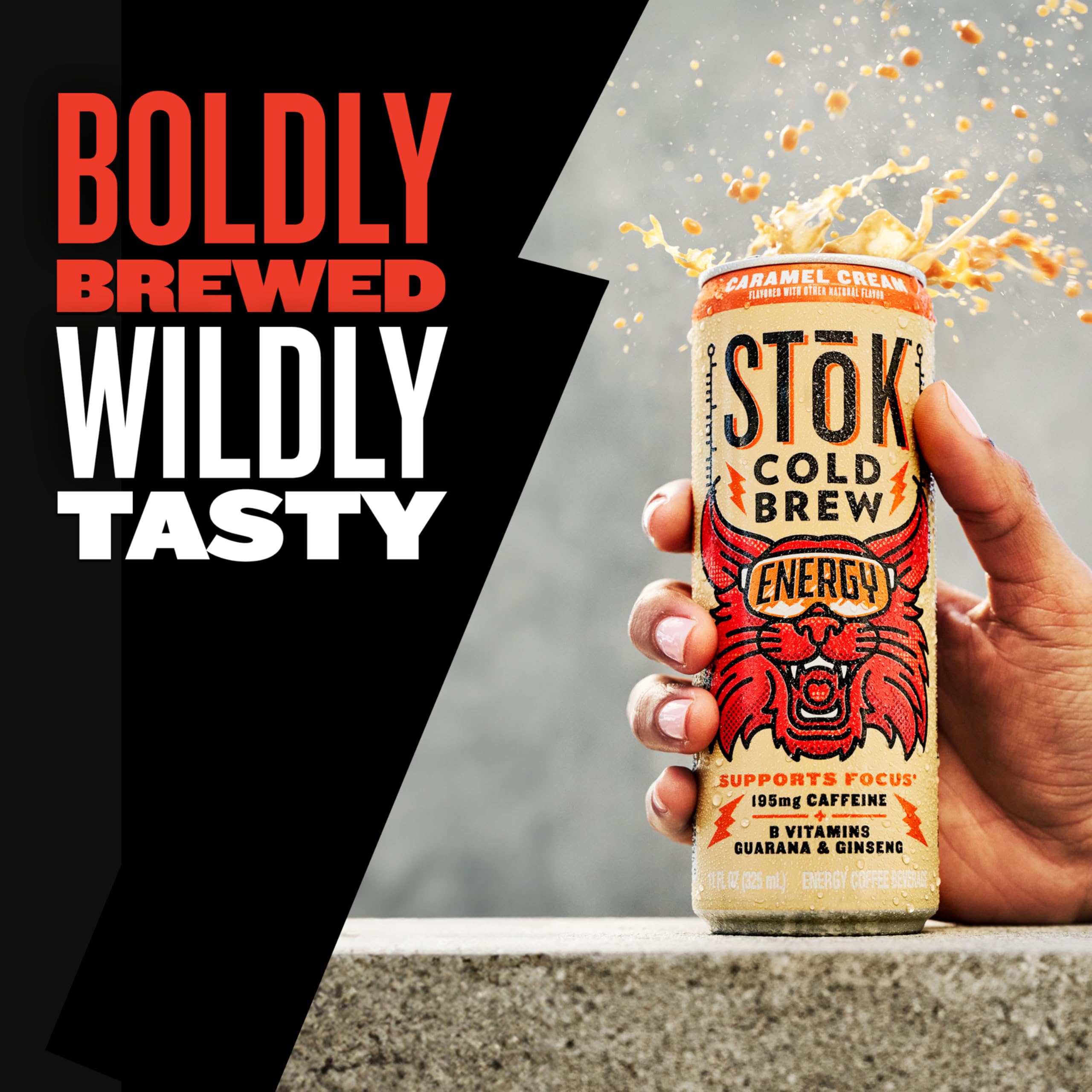 STOK caramel cream pour ideal for quick energy during the day