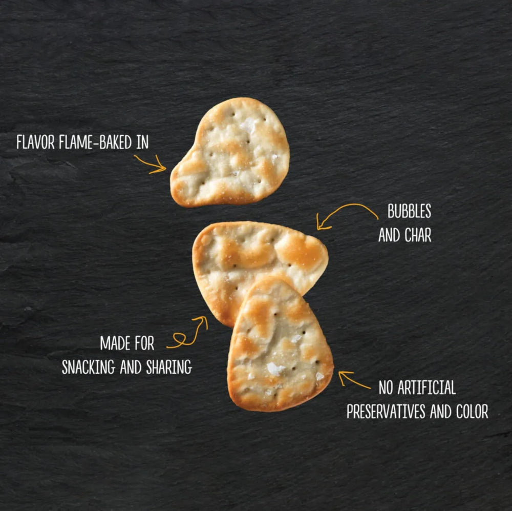 Stonefire Sea Salt Naan Crisps dipping setup perfect for dips and spreads