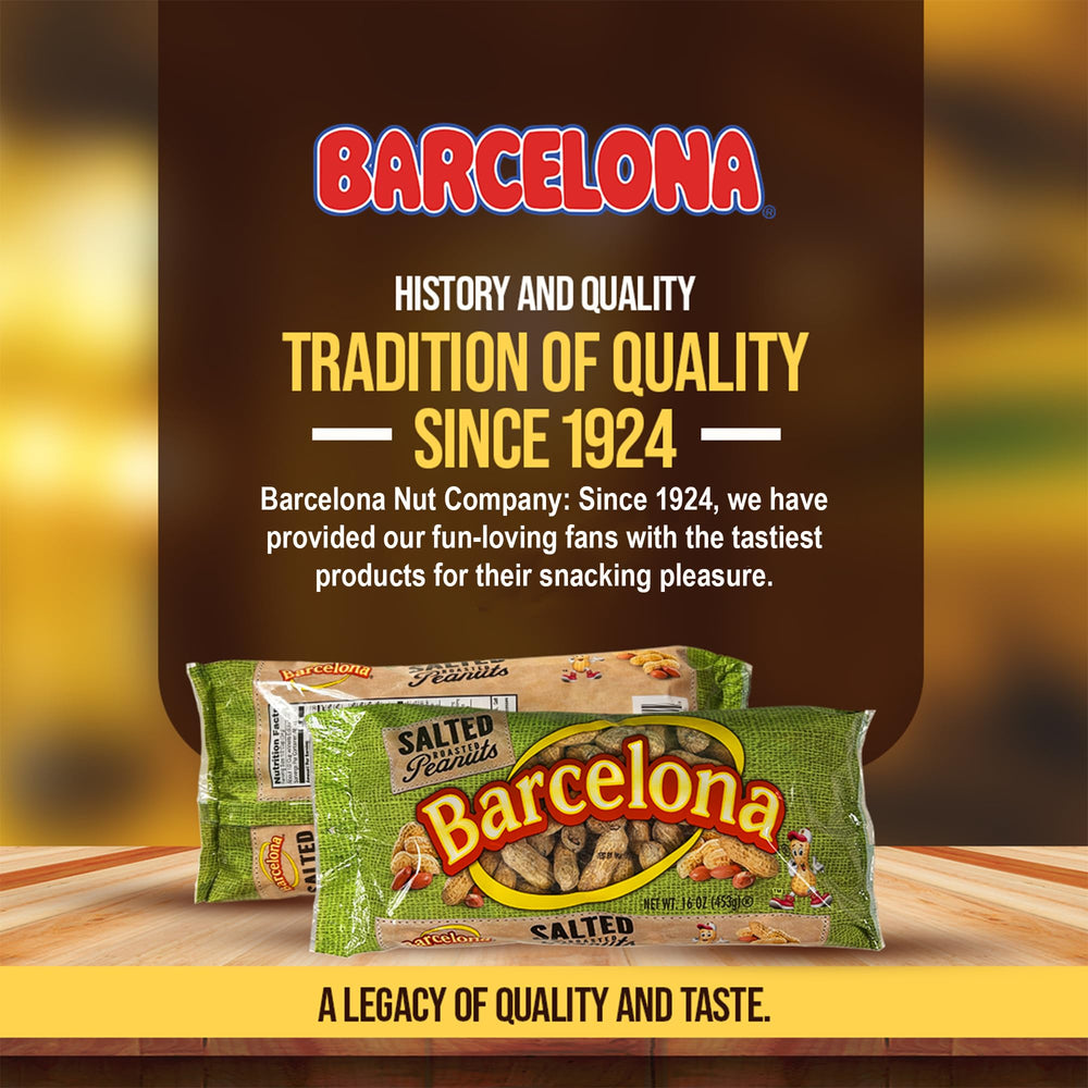 Made in USA label on Barcelona nuts signals consistent freshness.