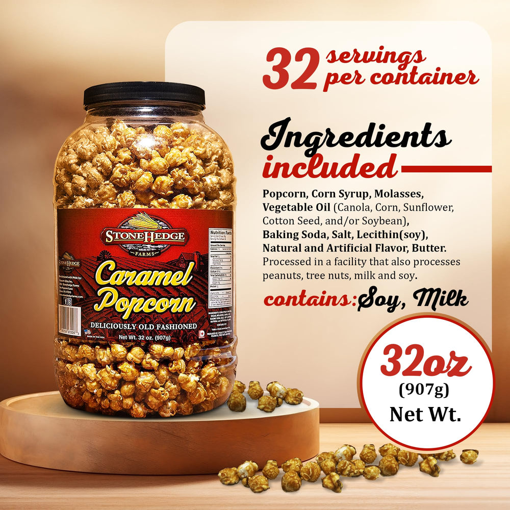 Stonehedge Farms butter toffee popcorn tub—crisp crunch, great for sharing.