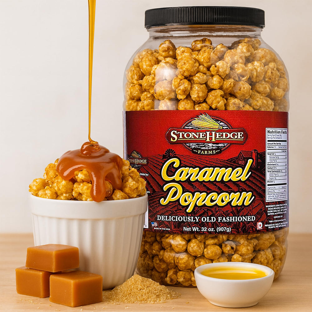 Stonehedge Farms made in USA label indicating authentic flavor and consistent quality