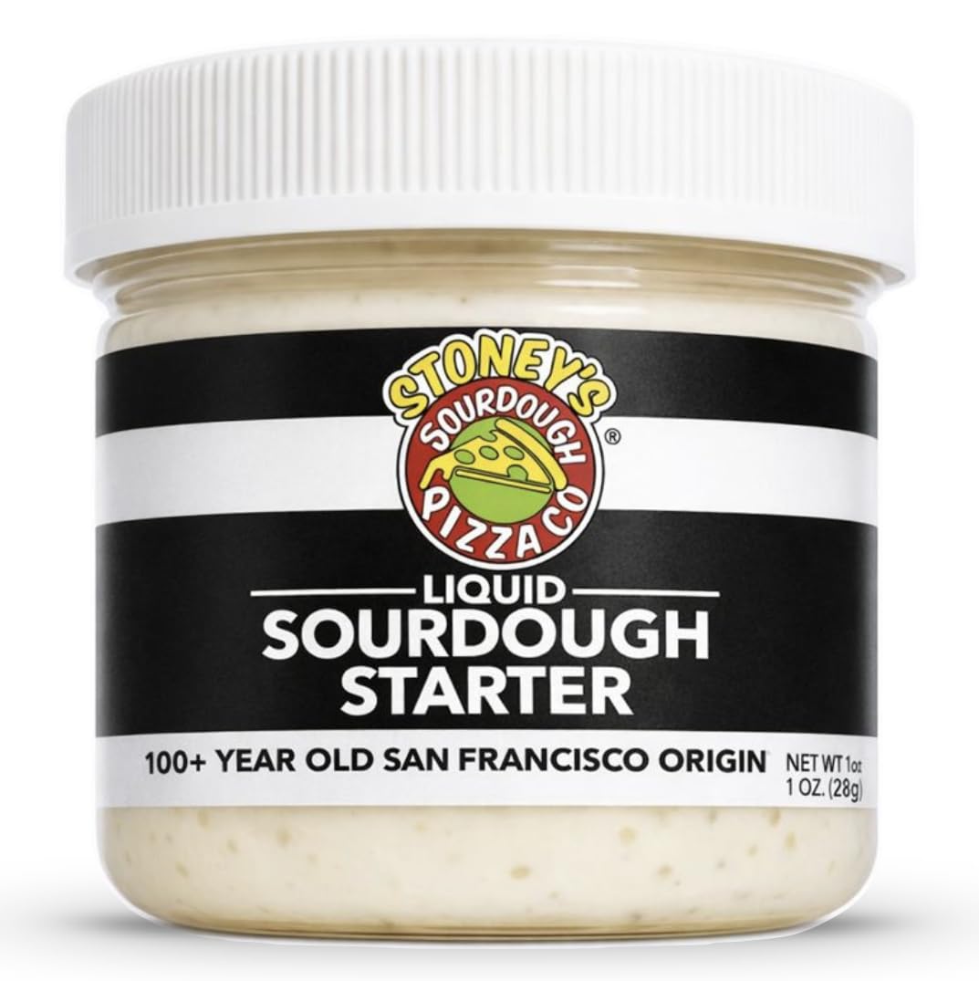 Stoney's Sourdough Starter jar front view, ideal for your first home bake.
