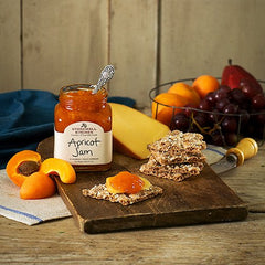 Stonewall Kitchen apricot jam on toast for a fruity breakfast.