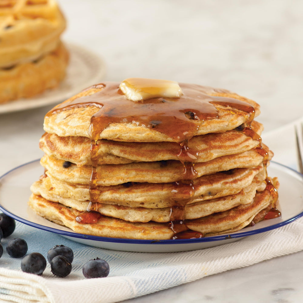 Stonewall Kitchen Brunch Table scene showcases quick, comforting breakfast options.