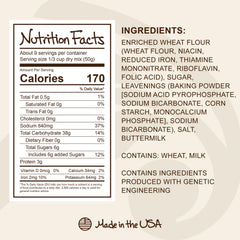 Close-up of Stonewall Kitchen mix ingredients showing premium dry components for fluffiness.
